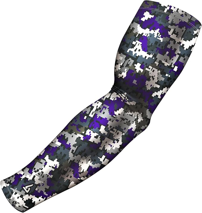 B-Driven Sports Pro Fit Compression Arm Sleeve for Men Women & Youth, Basketball Baseball Football, Single Digital Designs