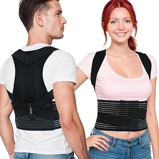 ORTONYX Back Brace Posture Corrector Clavicle and Shoulder Support for Women and Men, Upper Back Pain Relief - Scoliosis, Hunchback, Hump, Thoracic, Spine Corrector/8247