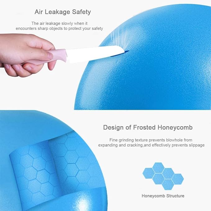 2 Pack Exercise Balls, 8-9 Inch Mini Pilates Yoga Balls, Anti-Burst Small Fitness Balls for Pilates, Yoga, Core Training and Physical Therapy, Improves Balance