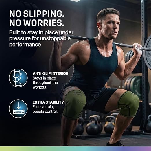 Modvel Strength 7mm Knee Sleeves (Pair) for Weightlifting & Powerlifting (USPA, IPL Approved) | High-Performance Knee Compression Support For Squats, Weight Lifting - Men and Women