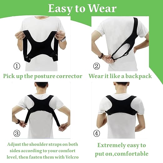 Posture Corrector for Men, Comfortable Straightener Posture Corrector, Breathable Back Brace for Men Lower Back, Back Support Brace, Spine, Shoulder and Neck Pain Relief