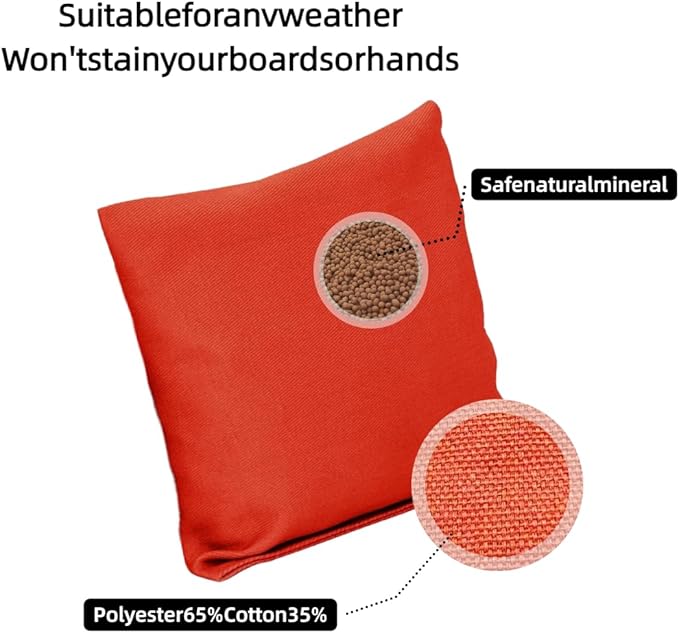 Sandbag Toss Set, Piece Standard Beanbag Set for Tossing Official Professional-Size and Weight Sandbags, Two-Tone All-Weather Sandbag Beanbag Set with Rainproof Carry Bag