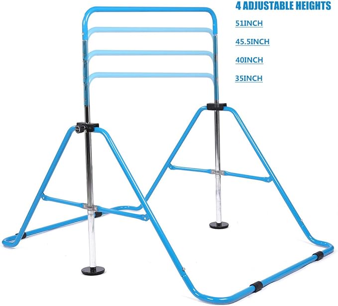 Kids Gymnastics Bar Gymnastic Equipment for Home Adjustable Height Gymnastic Training Bar Gymnastic Stuff for 3-7 Years Old Girls