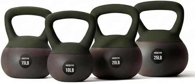 WeGym Soft Kettlebells with Cushioned Impact-Resistant Base and Anti-Slip, Wide-Grip Handle for Home Workouts, Weightlifting, and Full Body Strength Training