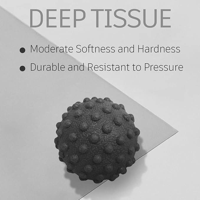 NGT new guide steps Fascia Massage Ball, Suitable for Relaxing Muscles, Restoring Fascia, and Improving Body Condition for All Parts of The Body. (Black)