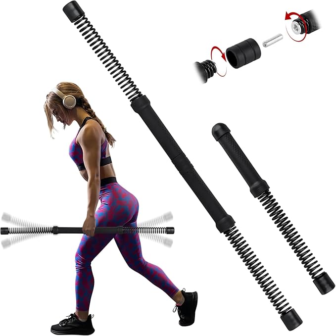 Ropeless Battle Ropes for Home Gym with Non-Slip Gloves, 2Pcs Portable Cordless Home Gym Equipment，Weighted Ropeless Battle Ropes for HIIT Workouts, Cardio, Muscle Training (Black)