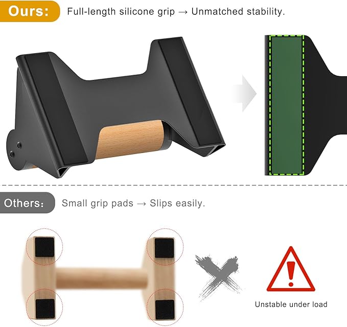 Kipika Push Up Bars, Pushup Stands, Anti-Slip Soft Plastic Push Up Handles, Bottom Anti-Slip Pad, Strength Training Equipment, Perfect for Floor Workout Exercise