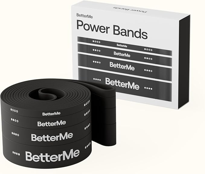 BetterMe Power Bands - Heavy Duty Resistance Bands for Working Out - Long Loop Resistance Bands for Strength Training, Pull Up Assistance, Mobility & Stretching