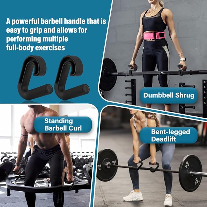Neutral Grip Pull Up Handles Attachment for Pull up Bars, Barbells & Resistance Bands, Ergonomic, Portable, Durable Handles with Non-Slip Design for Home Gym