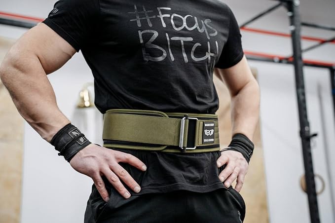 WARM BODY COLD MIND 4" Weight Lifting Belt 2.0 - Perfect for Olympic Weightlifting, Squats, Deadlift, Powerlifting - Gym Back Support for Men and Women