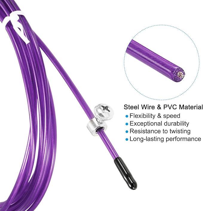 PATIKIL Speed Jump Rope Replacement Cable Professional Skipping Rope Steel Wire Replace for High Speed Jump Ropes