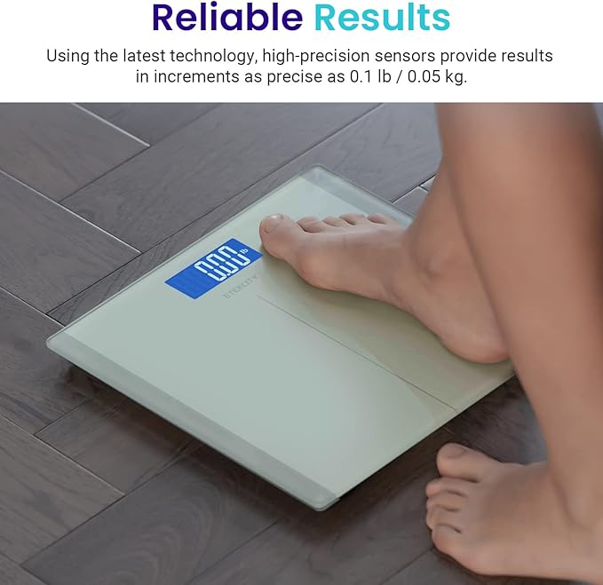 Etekcity Digital Body Weight Bathroom Scale with Step-On Technology, 400 Lb, White (Pack of 2)