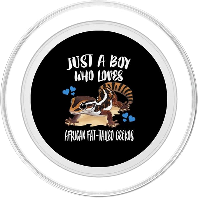 Just A Boy Who Loves African Fat-tailed Geckos PopSockets PopGrip for MagSafe