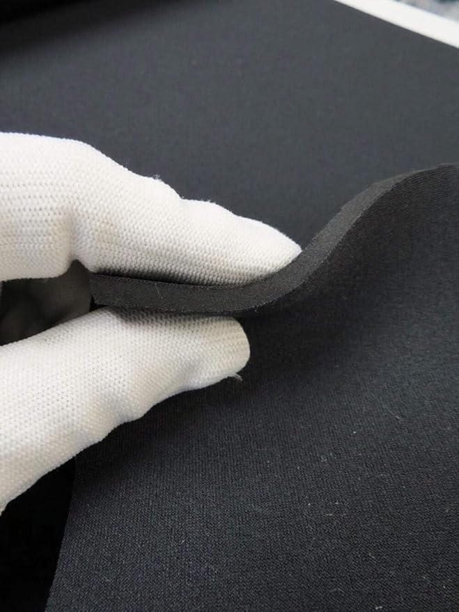 Neoprene Bonded Sponge Waterproof Wetsuit Fabric Black 1MM, 2MM, 3MM, 4MM, 5MM Thick Sold by The Foot (5MM)