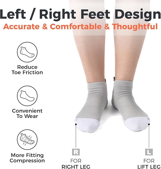 Ankle Compression Socks for Women and Men,Low Cut Compression Running Socks with Arch Support(6 Pairs)Best for Sports,Travel