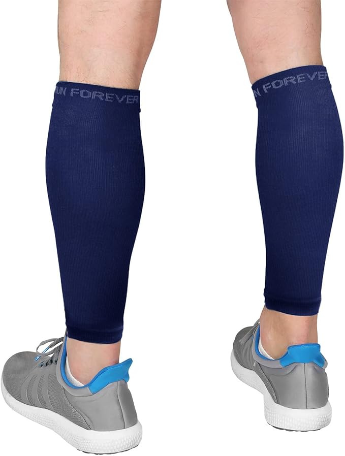 Run Forever Calf Compression Sleeves for Men and Women - Leg Compression Sleeve - Footless Compression Socks for runners