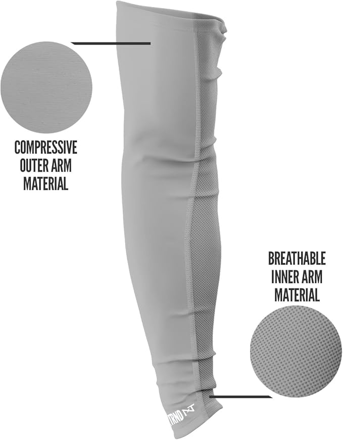1 Pair Nxtrnd Compression Arm Sleeves for Men, Breathable Football, Basketball, Baseball Accessory, Adult & Kids