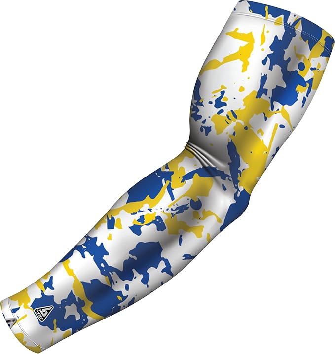 B-Driven Sports Pro Fit Compression Arm Sleeve - Arm Sleeve for Men Women & Youth - Basketball, Baseball, Football - Single
