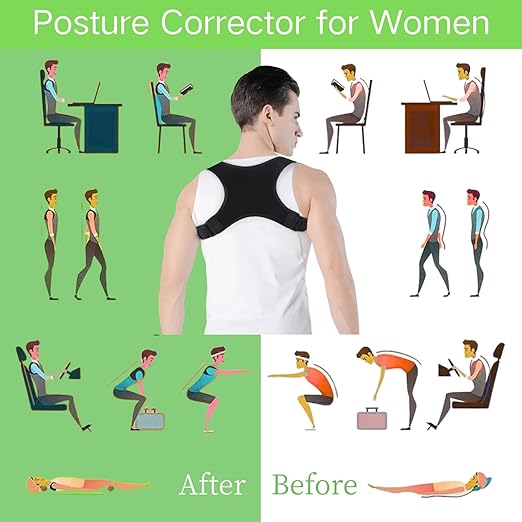 Posture Corrector for Men, Comfortable Straightener Posture Corrector, Breathable Back Brace for Men Lower Back, Back Support Brace, Spine, Shoulder and Neck Pain Relief