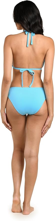 Island Goddess Rouched Halter Bikini Swimsuit Top