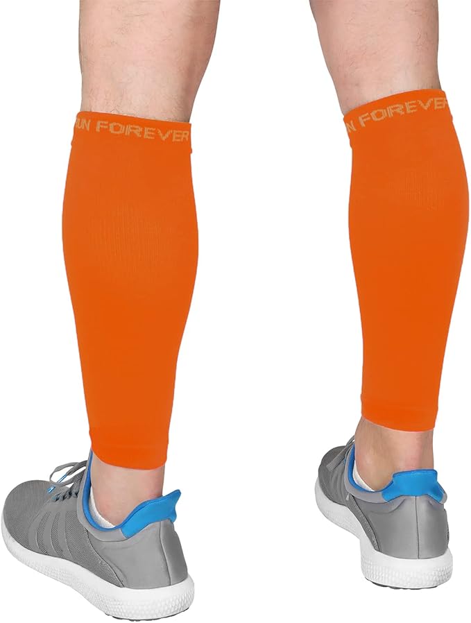 Run Forever Calf Compression Sleeves for Men and Women - Leg Compression Sleeve - Footless Compression Socks for runners