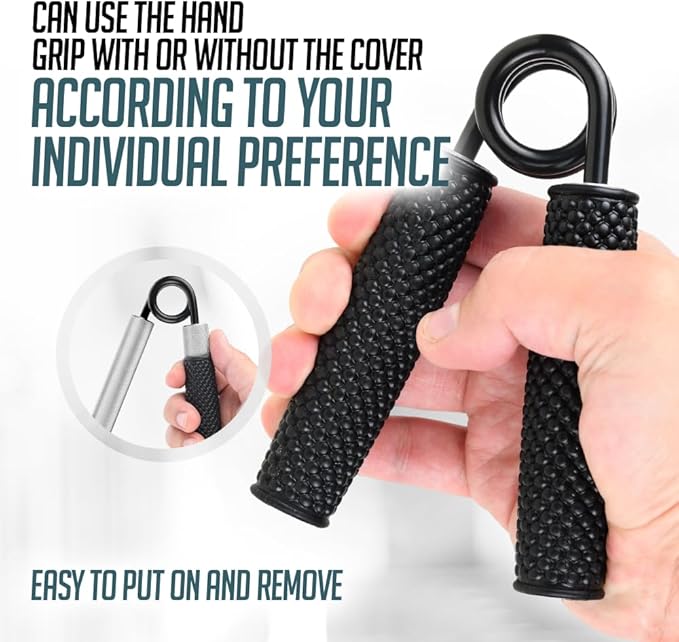 7 Pack Logest Metal Hand Grip Set, 50LB-350LB 7 Levels No Slip Heavy-Duty Grip Strengthener with Gift Box, Great Wrist & Forearm Hand Exerciser, Home Gym, Hand Gripper Grip Strength Trainer