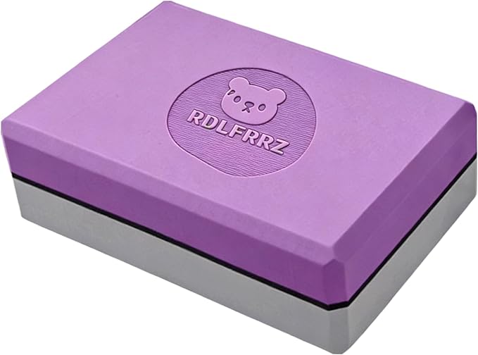Premium Yoga Blocks - Non-Latex EVA Foam with Non-Slip Grip & Beveled Edges - Multiple Colors Available - Ideal for Yoga, Pilates, Meditation - Boost Stability, Balance and Deep Stretching