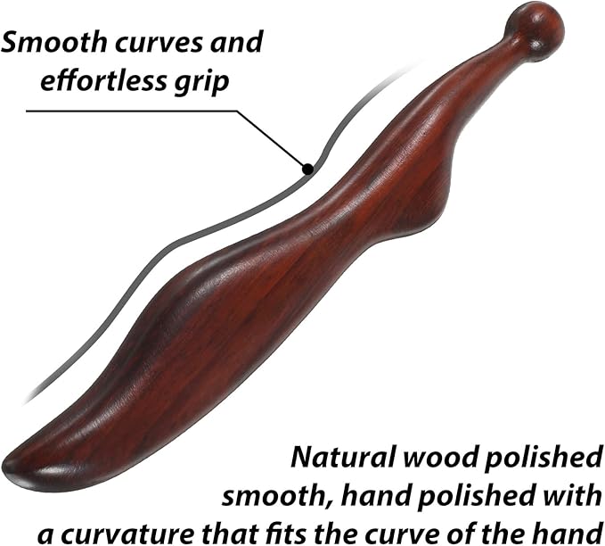 Wood Acupoint Massage Pen, Foot Acupoint Massager Tool with Ergonomic Handle, Traditional Wooden Acupressure Stick Tool for Body Hand and Foot