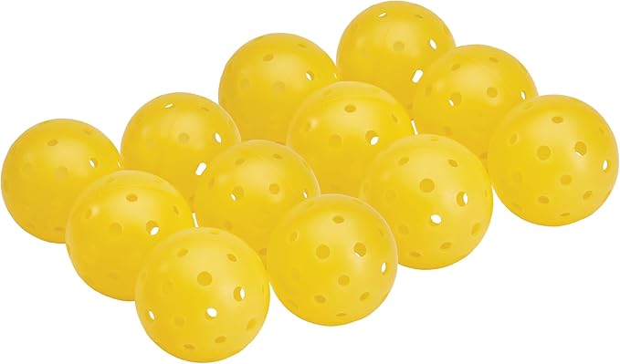 Tourna Strike Outdoor Pickleballs (12 Pack) - USAPA Approved, Optic Yellow (PIKL-12-OY-O)