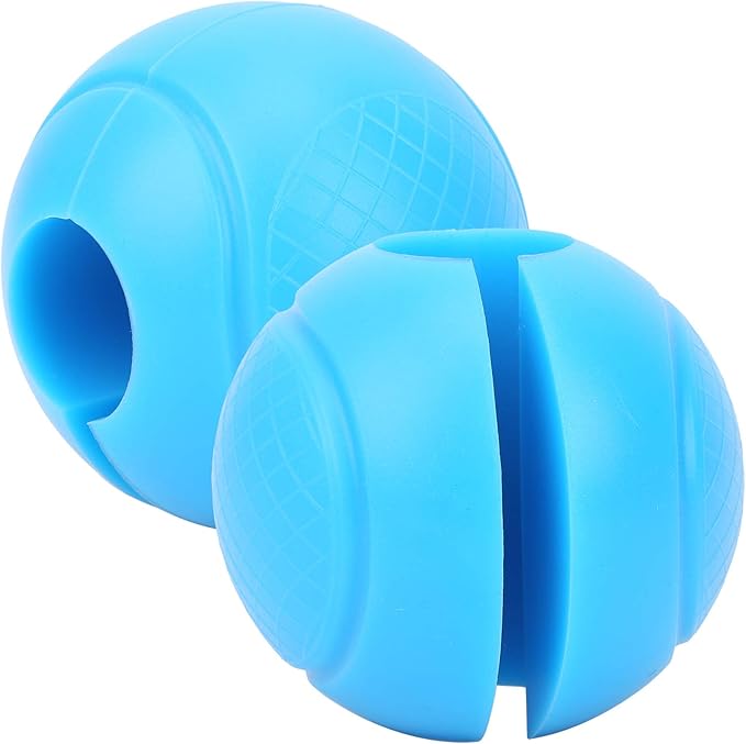2 Pcs Fat Barbell Grips Round Thick Silicone Dumbbell Adapter Balls Barbell Grip Hand Wrap Ball for Gym Training