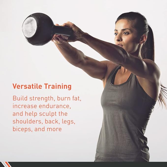 Body Sport Cast Iron Kettlebell - Professional Weight Training Equipment for Home & Gym Workouts