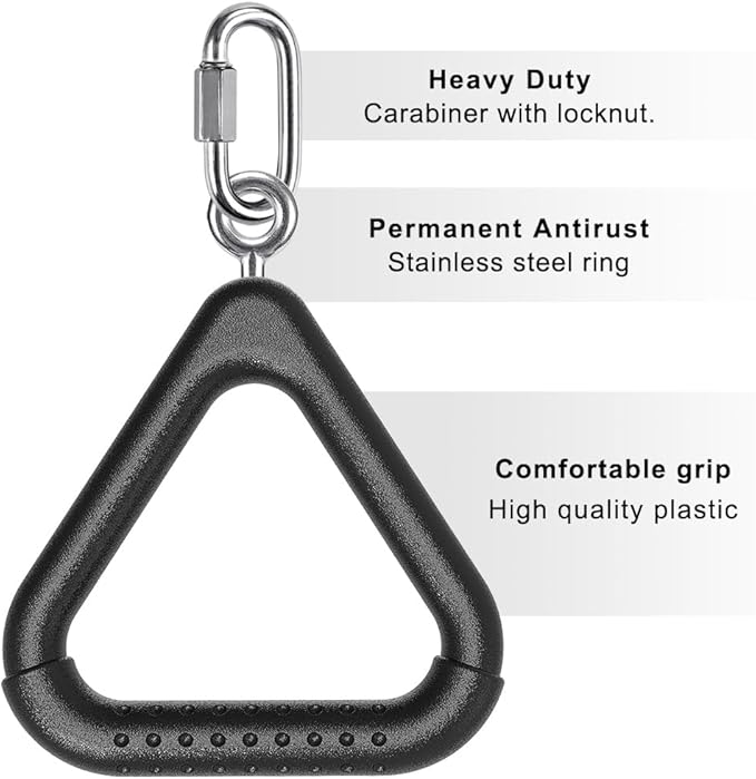 Dolibest Monkey Bars Trapeze Bar Kids Monkey Bars Playground Trapeze Bar Rings Swing Sets for Backyard with Monkey Bars Ninja Course for Kids Outside Playset Monkey Bars (2Pcs), Black