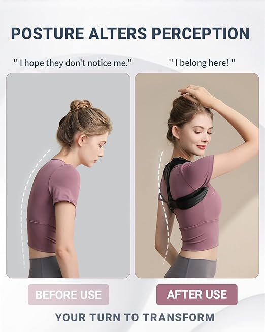 Upper Back Brace Posture Corrector For Women,Lightweight Back Straightener Posture Corrector,Adjustable Upper Back Support,Clavicle Brace For Round Shoulder & Hunchback (Medium)