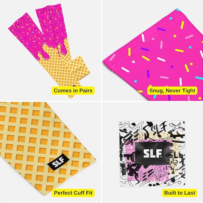 SLEEFS Arm Sleeves for Kids - Athletic Sports Sleeve for Youth Boys and Girls - UV Protection - Football Baseball Basketball