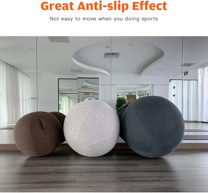 Karlak 55cm/65cm/75cm Cotton+Linen ive Yoga Ball Cover Exise Ball ion Skin Wrap Accessory