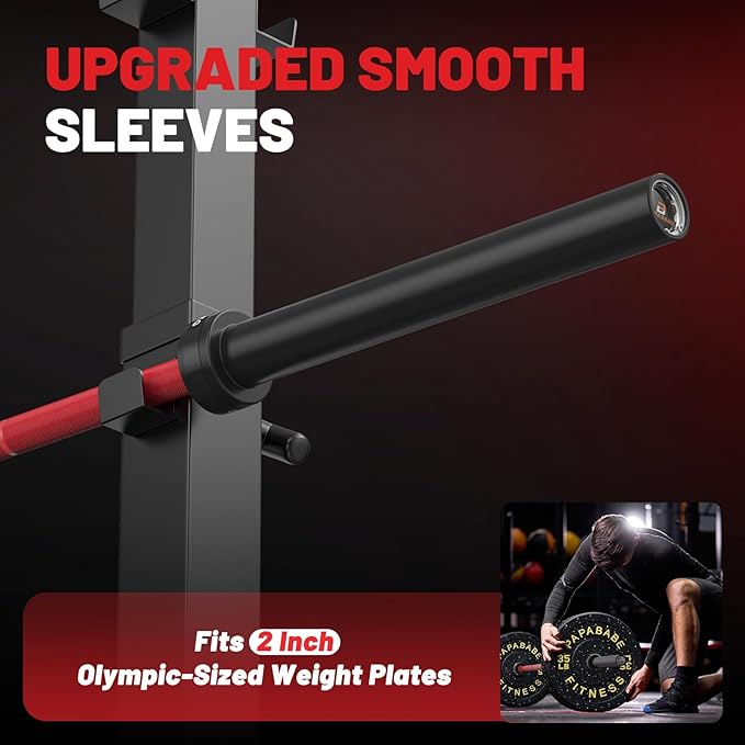 7FT Olympic Barbell 45 lb Barbell 2 INCH 1000lbs/1500lbs Capacity Olympic Bar with Moderate Knurling For Squats Curls Deadlifts