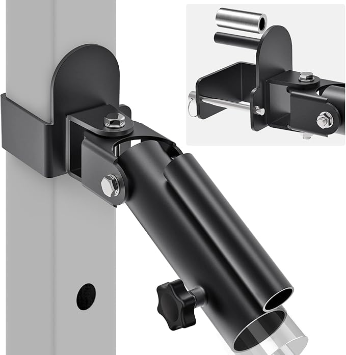 Kipika Power Rack Attachment for 5/8" & 1" Holes - Heavy Duty Home Gym Equipment for 2x2 or 3x3 Squat Rack, Adjustable and Easy to Install