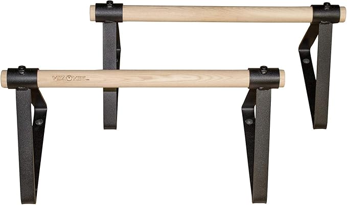 Vita Vibe - USA Made - Wood Large Parallettes Set 18" - 24" Long