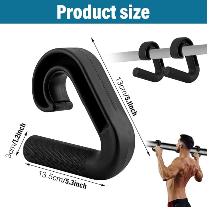 Neutral Grip Pull Up Handles Attachment for Pull up Bars, Barbells & Resistance Bands, Ergonomic, Portable, Durable Handles with Non-Slip Design for Home Gym