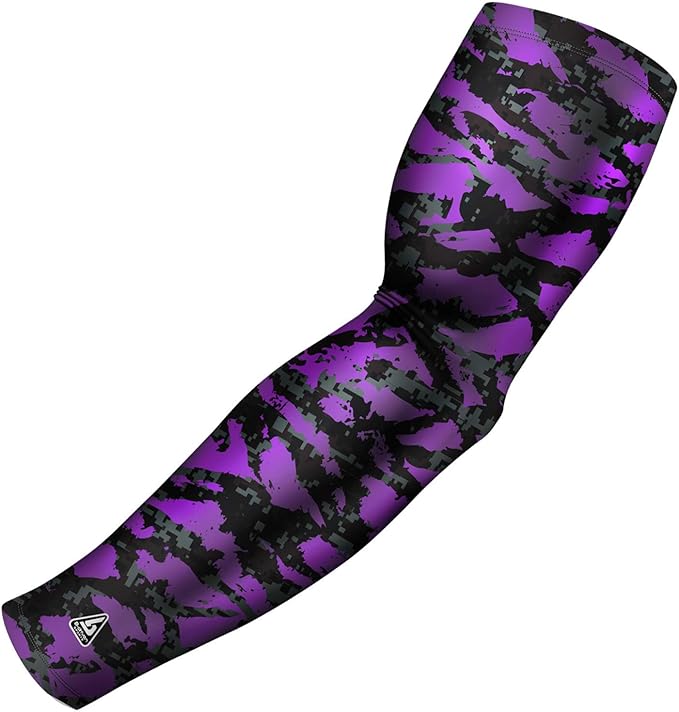 B-Driven Sports Pro Fit Compression Arm Sleeve - Arm Sleeve for Men Women & Youth - Basketball, Baseball, Football - Single