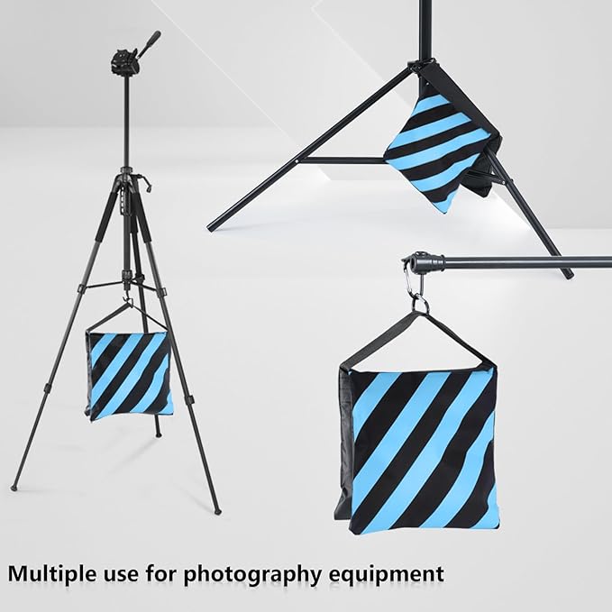 ABCCANOPY Photography Sandbag for Video Stand, Heavy Duty Weight Bags for Light Tripod, Camping Chair, 4 Packs (Sky Blue) No Sand