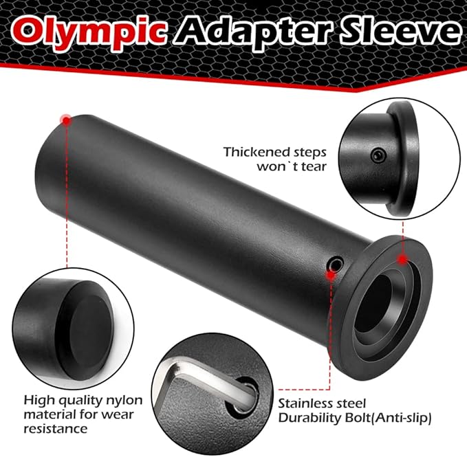 Abnaok Olympic Adapter Sleeve - Converts 1" Standard Weight Plate Posts to 2" Olympic Weight Plate Posts