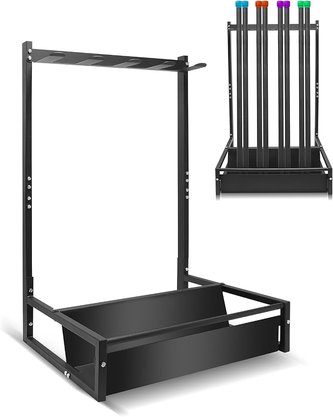 Weighted Bar Rack, Vertical Barbell Holder Suitable for Storing and Organizing Weighted Bar Equipment, Barbell Storage Rack Can Hold Multiple Weighted Barbells Upright