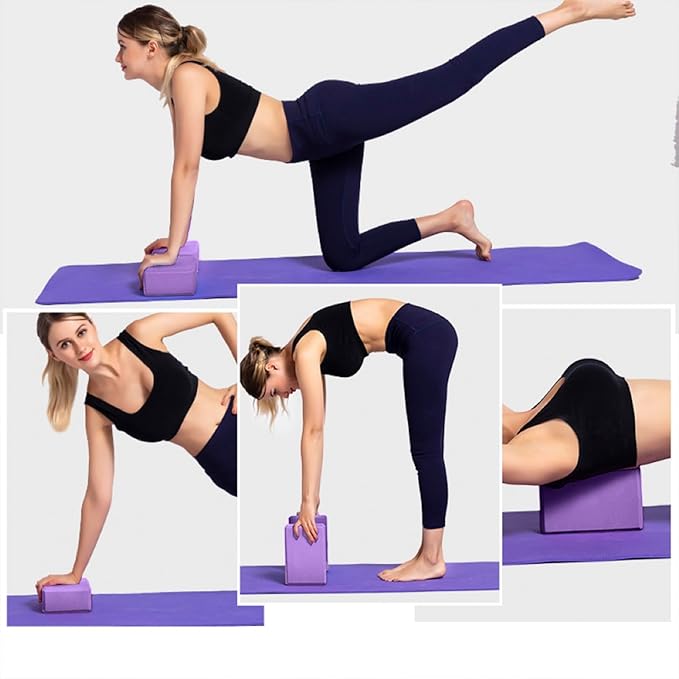 Muka Yoga Blocks 4x6x9 Inch, High Density EVA Foam Yoga Brick for Meditation, Pilates