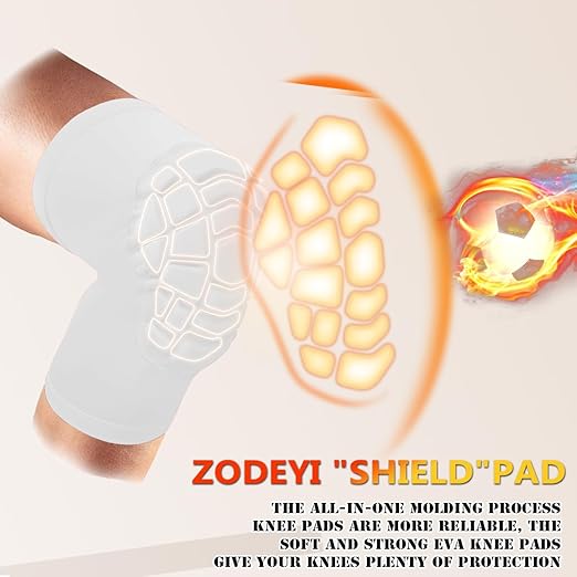 Wrestling Knee Pads Short Knee Sleeve, 2 Pcs Knee Compression Sleeve for Football, Basketball, Volleyball(White_XS_2 Pcs)