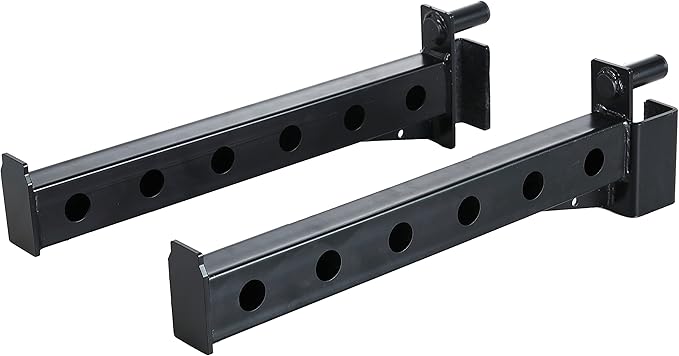 Fitvids Upgraded Adjustable Jammer Arms, Lever Arms, Monolift Attachments Rated 600 LB Per Arm, Fits Racks at All Post Sizes and Hole Sizes, Pair