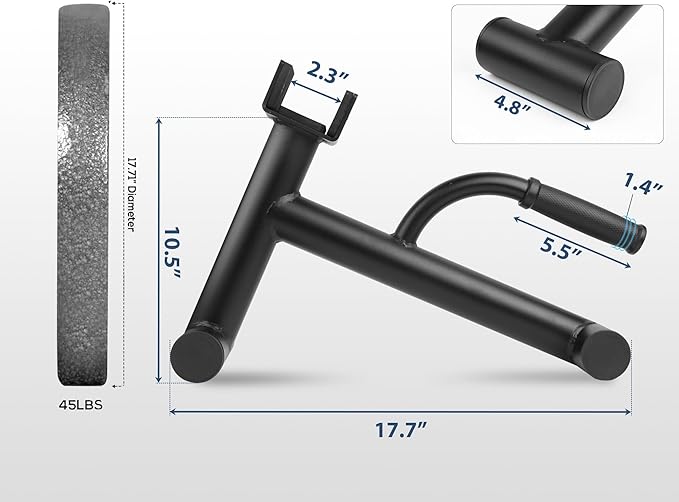 Deadlift Jack Barbell Stand,Barbell Stand for Weight Training Home Gym Easily Unload and Load 600lbs Barbell Plates for Deadlift Exercise