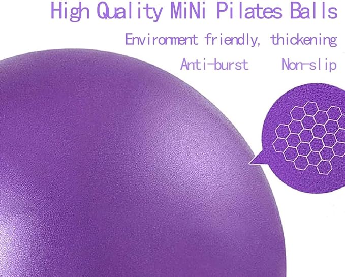 Mini Pilates Exercise Yoga Ball, 9 Inch Small Inflatable Exercise Yoga Ball,Core Training and Physical Therapy Equipment, with Pump