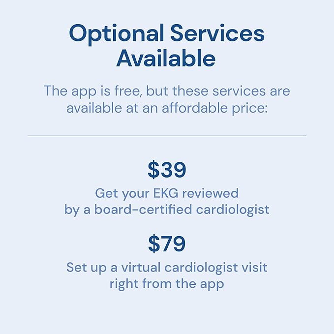 KardiaMobile 1-Lead EKG Monitor, Medical-Grade FDA-Cleared Personal Heart Monitor, Detects Normal, AFib & Arrhythmias, 30 Second Results, Works with Smartphones, Pocket Size, No Subscription Required