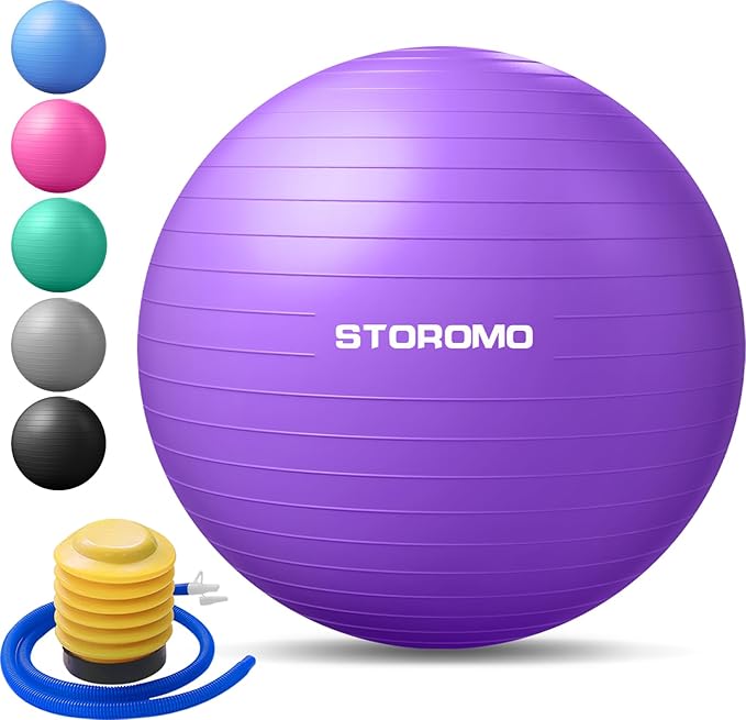 Anti-Burst Pregnancy Exercise Ball – High Weight Capacity Stability Ball for Yoga, Pilates & Labor Support, Eco-Friendly PVC Fitness Ball for Moms, Includes Pump (45cm-95cm)